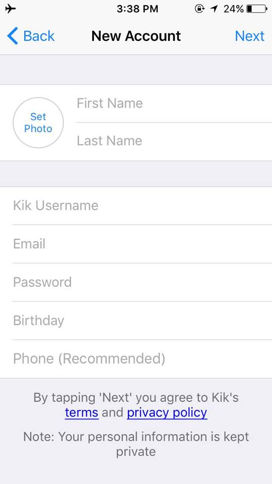 kik messenger login now