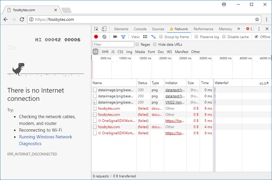 Play the Chrome Dinosaur Game written in Scratch