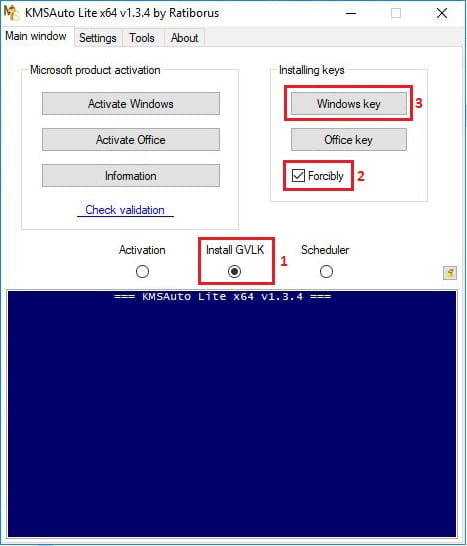 Activation of Windows 10 Using KMS Auto-Lite