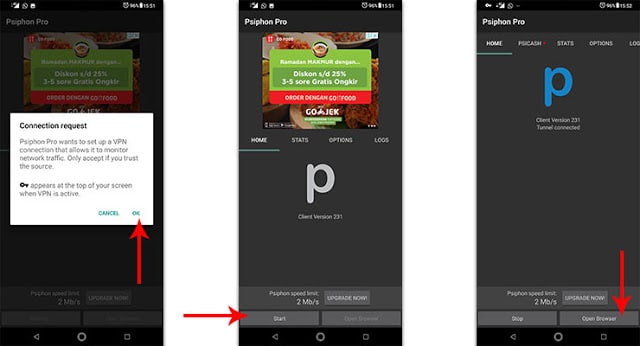 How to use Psiphon on Android