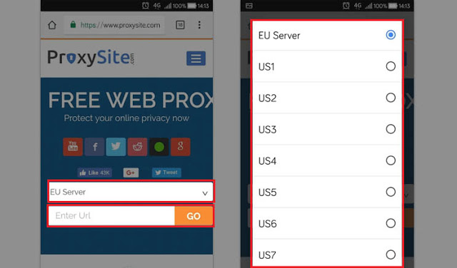 How to open a blocked site without an Android application