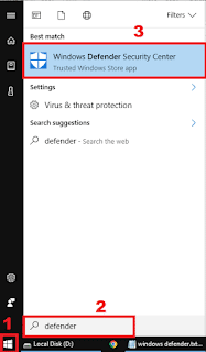 Temporarily turn off Windows Defender