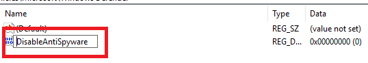 DisableAntiSpyware