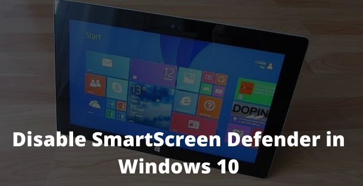 windows defender smartscreen disable