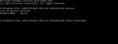 adb reboot bootloader