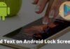 How to Add Text on Android Lock Screen