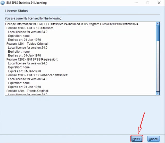 How to activate already installed SPSS 24