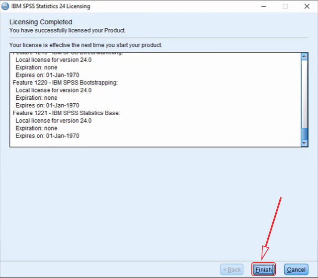 How to activate already installed SPSS 24