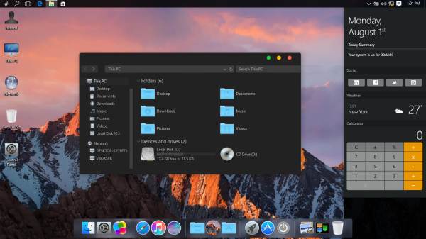 MacOS theme for Windows 10