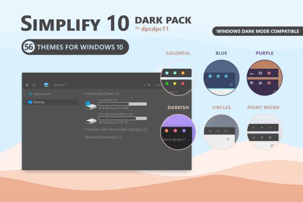 Simplify 10 - A lightweight Windows 10 theme with an elegant look