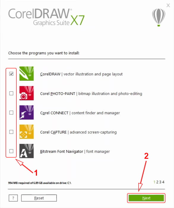 how to install corel draw x7 6