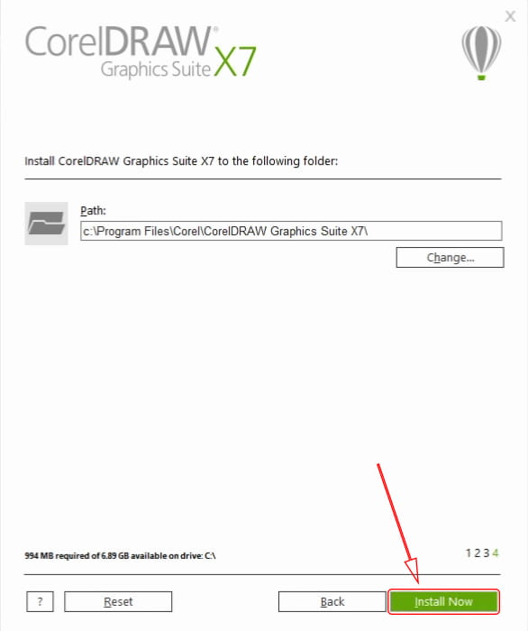 how to install corel draw x7 9