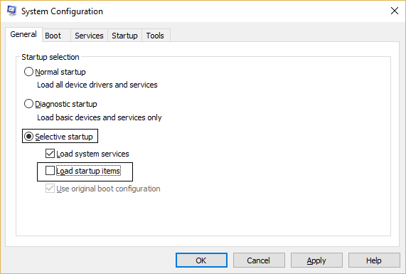 system configuration check selective startup clean boot 2
