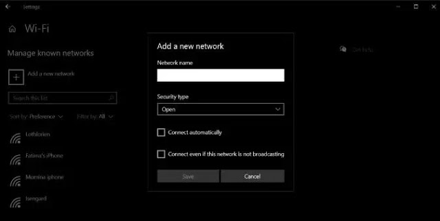 Hidden SSID