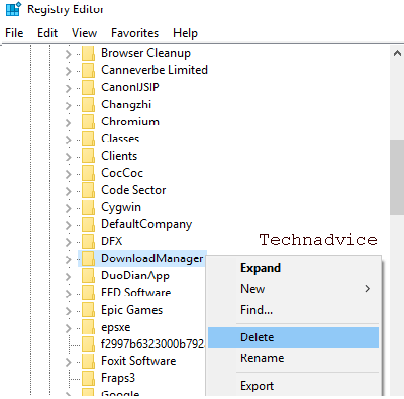 How to Delete the IDM Registry