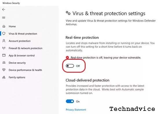 How to Turn Off Windows Defender in Security Center 6