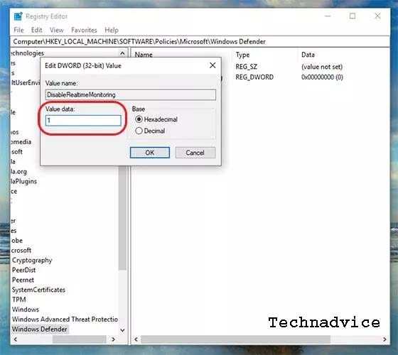 How to Turn Off Windows Defender in Windows 10 Regedit 6