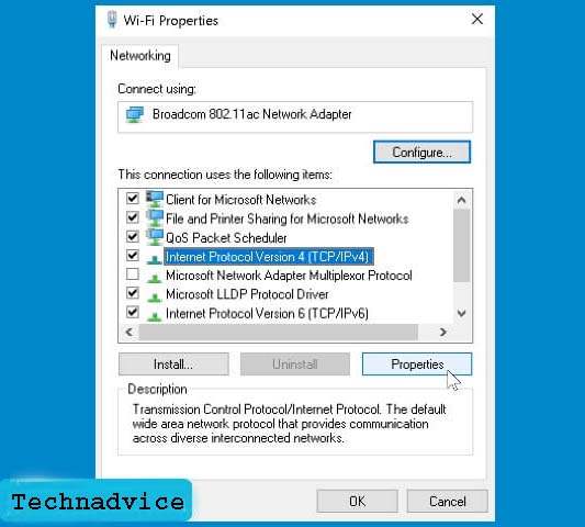 Set IP Address and DNS to automatic mode 1