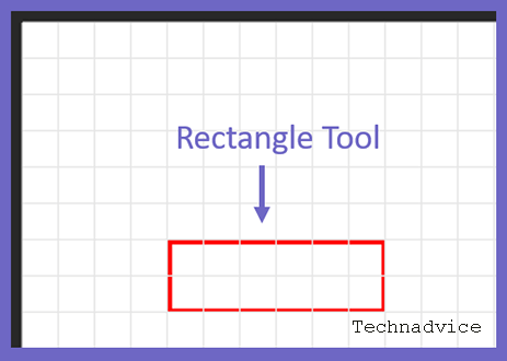 need to activate the rectangle tool