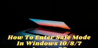 How To Enter Safe Mode In Windows 1087 Laptop PC