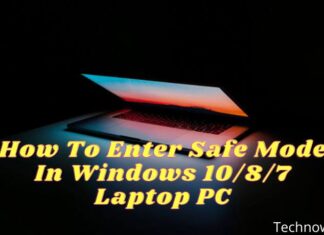 How To Enter Safe Mode In Windows 1087 Laptop PC