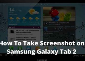 How To Take Screenshot on Samsung Galaxy Tab 2