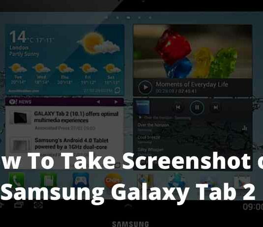 How To Take Screenshot on Samsung Galaxy Tab 2