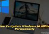 How To Update Windows 10 Offline Permanently
