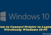 How to Connect Printer to Laptop Wirelessly Windows 10 PC