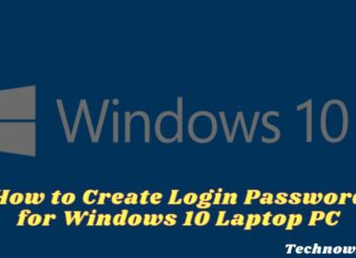 How to Create Login Password for Windows 10 Laptop PC