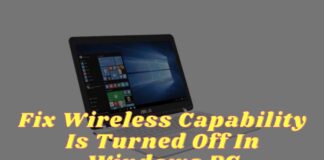 How to Fix Wireless Capability Is Turned Off In Windows PC