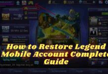 How to Restore Legend Mobile Account Complete Guide