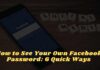How to See Your Own Facebook Password 6 Quick Ways