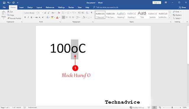 How to make a degree symbol in Microsoft Word Windows 10