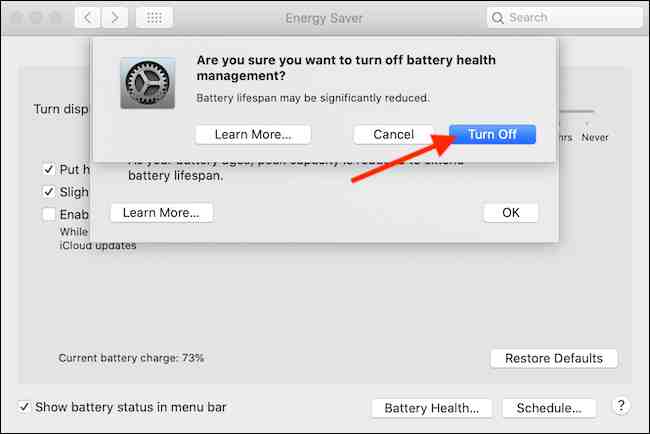 How to Disable Battery Health Management on Mac