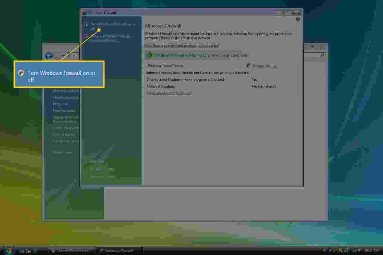 How to Disable  Firewall in Windows Vista