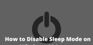 How to Disable Sleep Mode on Windows 10 Laptop