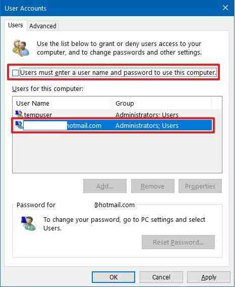 How to Disable Windows 10 Password
