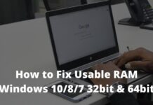 How to Fix Usable RAM Windows 1087 32bit & 64bit