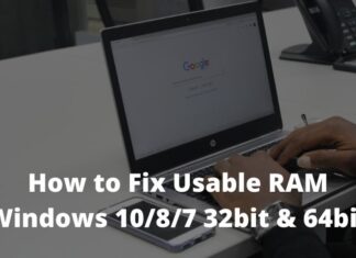 How to Fix Usable RAM Windows 1087 32bit & 64bit