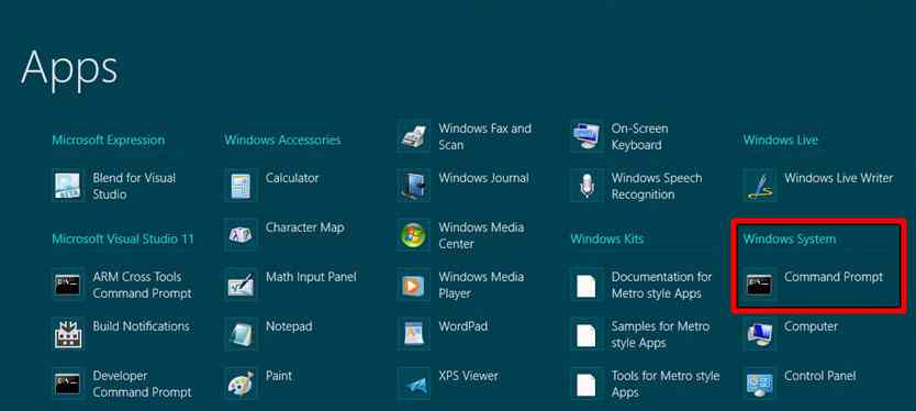 How to Open Command Prompt in Windows 8.1
