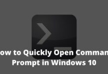 How to Quickly Open Command Prompt in Windows 10