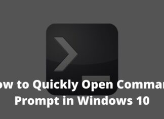 How to Quickly Open Command Prompt in Windows 10