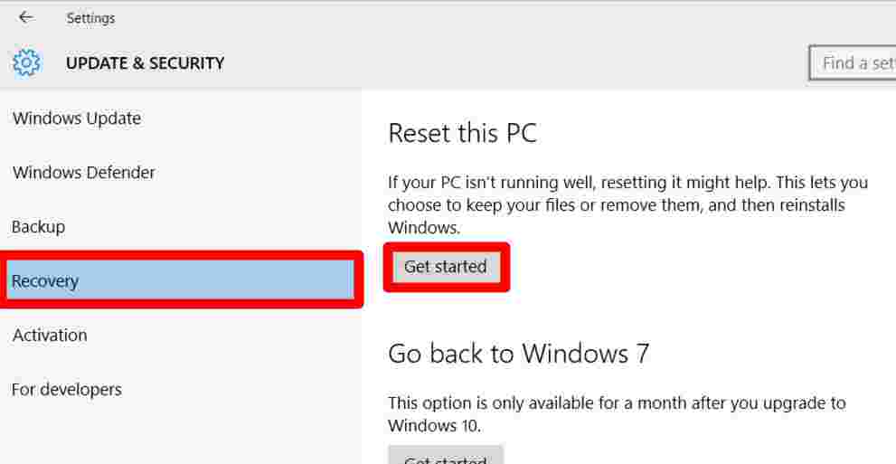 How to Reinstall Windows 10 from PC Settings
