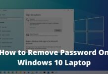 How to Remove Login Password on Windows 10 Laptop