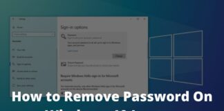 How to Remove Login Password on Windows 10 Laptop