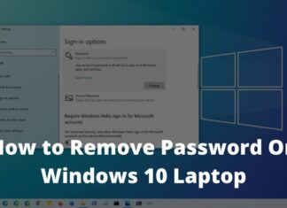 How to Remove Login Password on Windows 10 Laptop