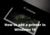 How to add a printer in Windows 10