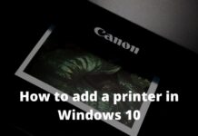 How to add a printer in Windows 10