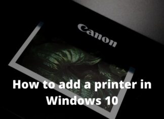 How to add a printer in Windows 10